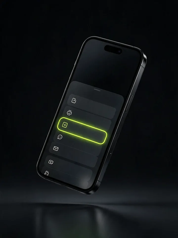 Menu de compartilhamento do iPhone com a opção "Adicionar à Tela de Início" em destaque.